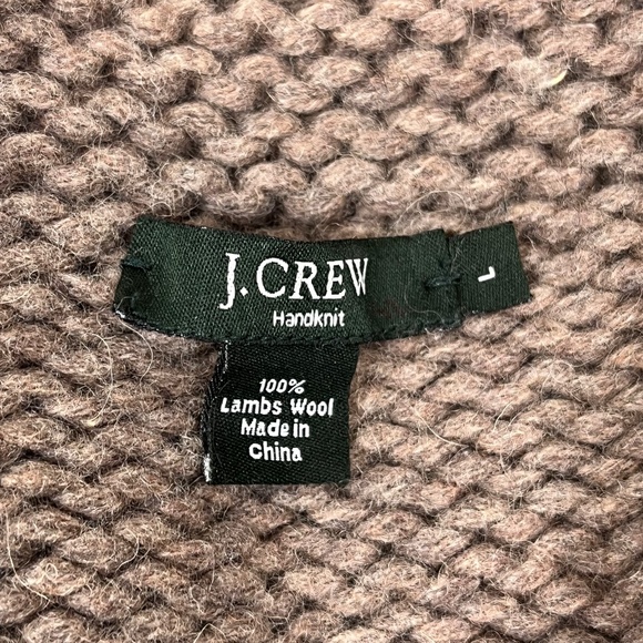 J Crew Western Cowichan Eagle Handknit Shawl Sweater Cardigan - Picture 3 of 6